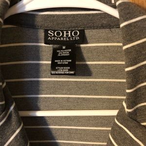 Grey pinstripe blazer